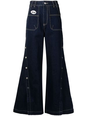 Ground Zero button-leg flared jeans - Blue