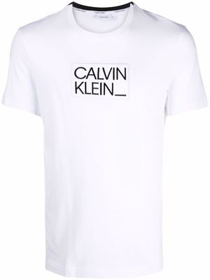 Calvin Klein logo-patch cotton T-shirt - White