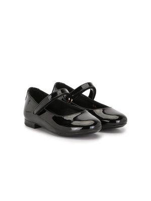Dolce & Gabbana Kids varnished ballerina shoes - Black