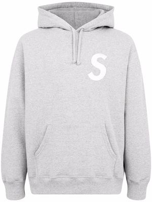 Supreme S logo split hoodie - Grey
