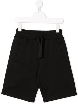 Dolce & Gabbana Kids logo plaque shorts - Black