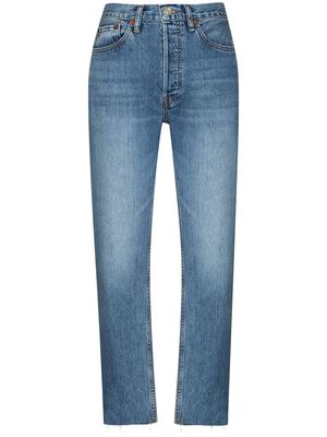RE/DONE Stove Pipe cropped jeans - Blue