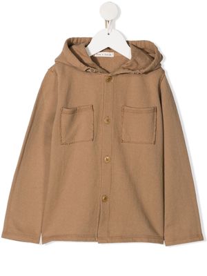 Zhoe & Tobiah hooded button down shirt - Brown