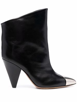 Isabel Marant Lapio contrasting toecap boots - Black