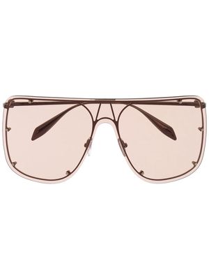 Alexander McQueen Eyewear oversized-frame sunglasses - Gold