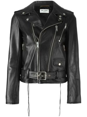 Saint Laurent classic biker jacket - Black