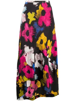 colville floral flounce skirt - Black