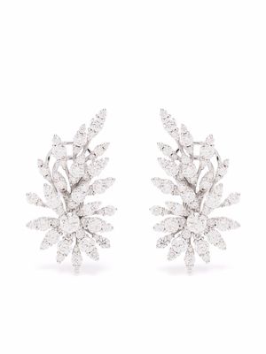 LEO PIZZO 18kt white gold Flame diamond earrings - Silver