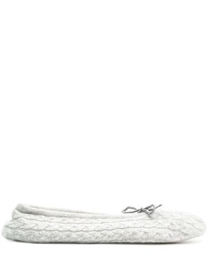 N.Peal cable slippers - Grey