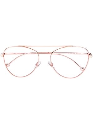 Fendi Eyewear round frame glasses - Gold