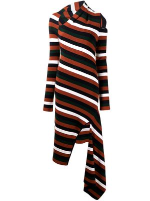 Monse striped cut-out dress - Multicolour