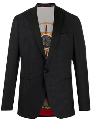 ETRO paisley print blazer - Black