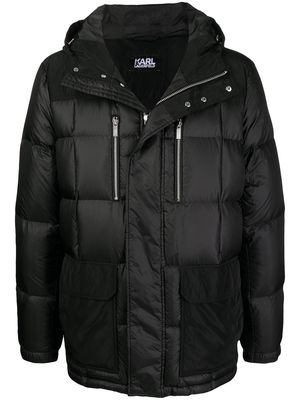 Karl Lagerfeld quilted padded parka coat - Black