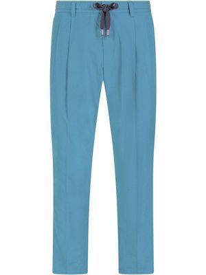 Dolce & Gabbana drawstring silk cropped trousers - Blue