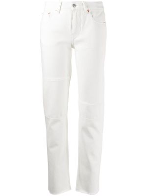 MM6 Maison Margiela raw edge jeans - White