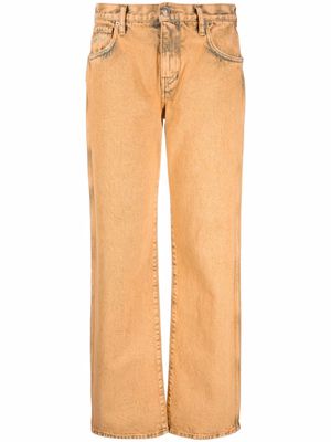 Alanui marble-wash straight-leg jeans - Orange