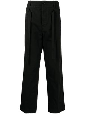 Craig Green belted-waist straight trousers - Black