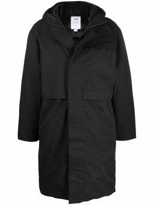 Y-3 hooded parka coat - Black