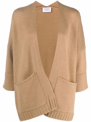 Snobby Sheep draped knitted cardigan - Brown