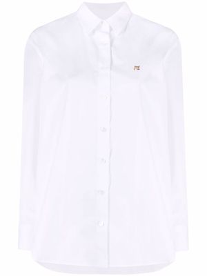 Maison Kitsuné fox-patch button-up shirt - White