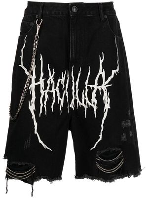 Haculla Demon distressed denim shorts - Black