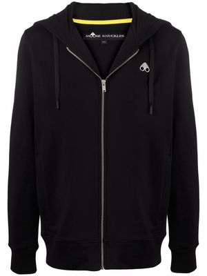 Moose Knuckles Magnapop zip-up cotton hoodie - Black