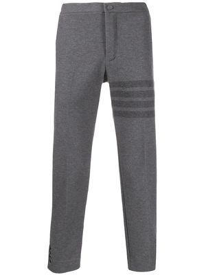 Thom Browne slim-fit tonal 4-Bar trousers - Grey