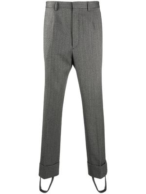 Prada pleat detailed straight-leg trousers - Grey