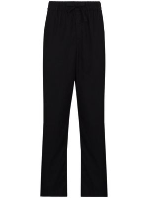 TEKLA straight-leg pyjama trousers - Black