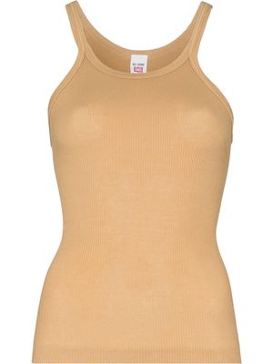 RE/DONE ribbed-knit sleeveless tank top - Neutrals