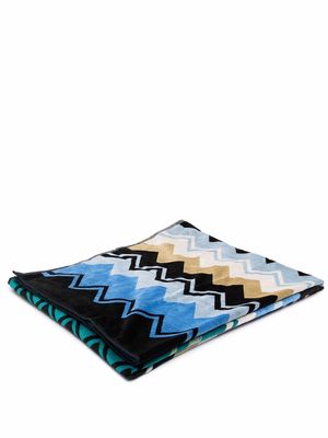 Missoni zigzag cotton towels - Blue