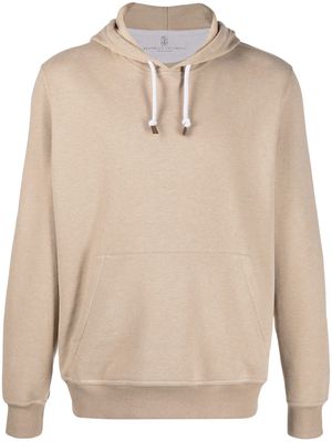 Brunello Cucinelli cotton jersey hoodie - Neutrals