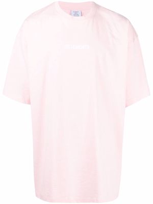 VETEMENTS logo-print cotton T-shirt - Pink