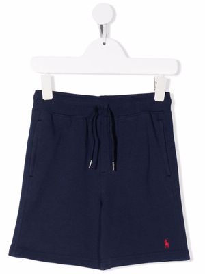 Ralph Lauren Kids logo-embroidered track shorts - Blue