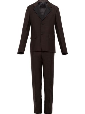 Prada single-breasted wool and mohair suit - Brown