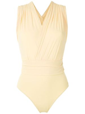 Brigitte Talita V-neck swimsuit - Yellow