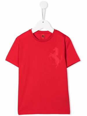 Ferrari Kids logo print T-shirt - Red