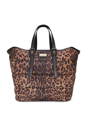 Dolce & Gabbana leopard-print tote bag - Brown