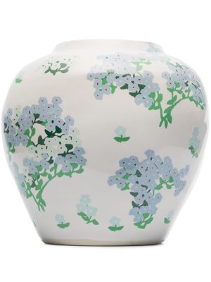 Bernadette large floral vase - White