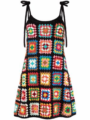 Alanui crochet-design dress - Black