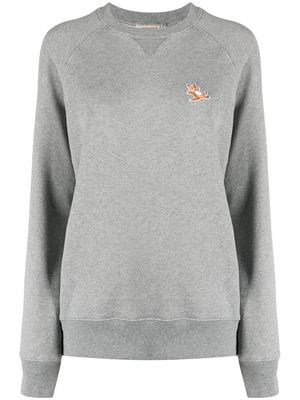 Maison Kitsuné fox-patch sweatshirt - Grey