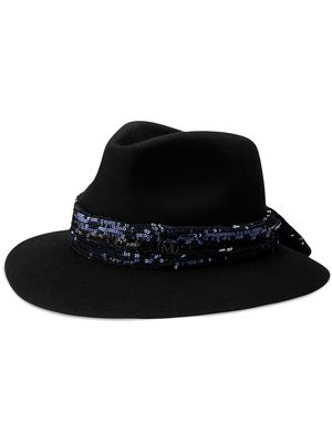 Maison Michel Rico felt fedora hat - Black