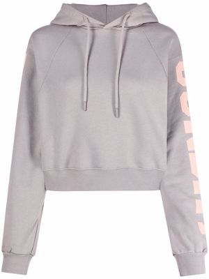 ROTATE logo-print sleeve hoodie - Grey