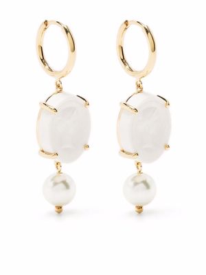Simone Rocha porcelain drop earrings - White