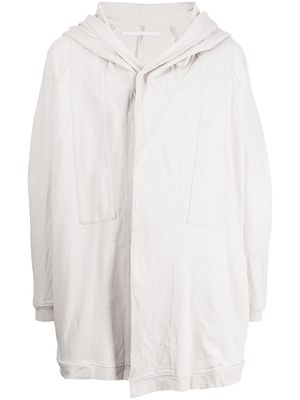 Julius concealed-fastened oversized hoodie - Grey