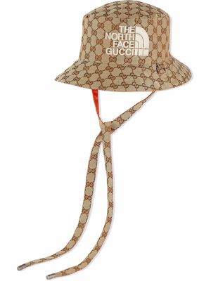 Gucci x The North Face reversible bucket hat - Brown