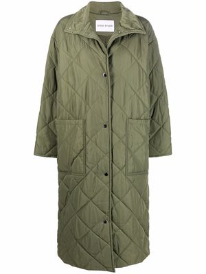 STAND STUDIO recycled polyester quilted coat - Green