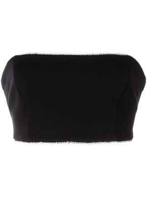STAUD Lilies cropped tube top - Black