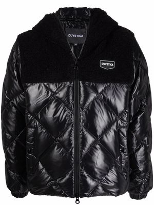 Duvetica logo-patch quilted puffer jacket - Black