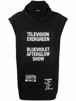 Raf Simons Television Evergreen sleeveless hoodie - Black